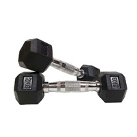 MORGAN RUBBER HEX DUMBBELLS - PAIR [2kg]