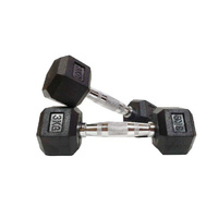 MORGAN RUBBER HEX DUMBBELLS - PAIR [2kg]