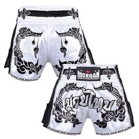 MORGAN WHITE DRAGON MUAY THAI SHORTS [Small]